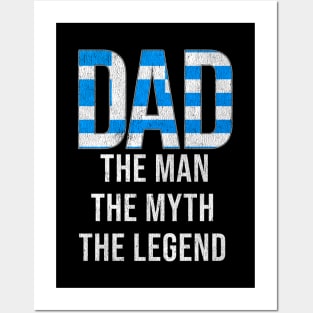 Greek Dad The Man The Myth The Legend - Gift for Greek Dad With Roots From Greek Posters and Art